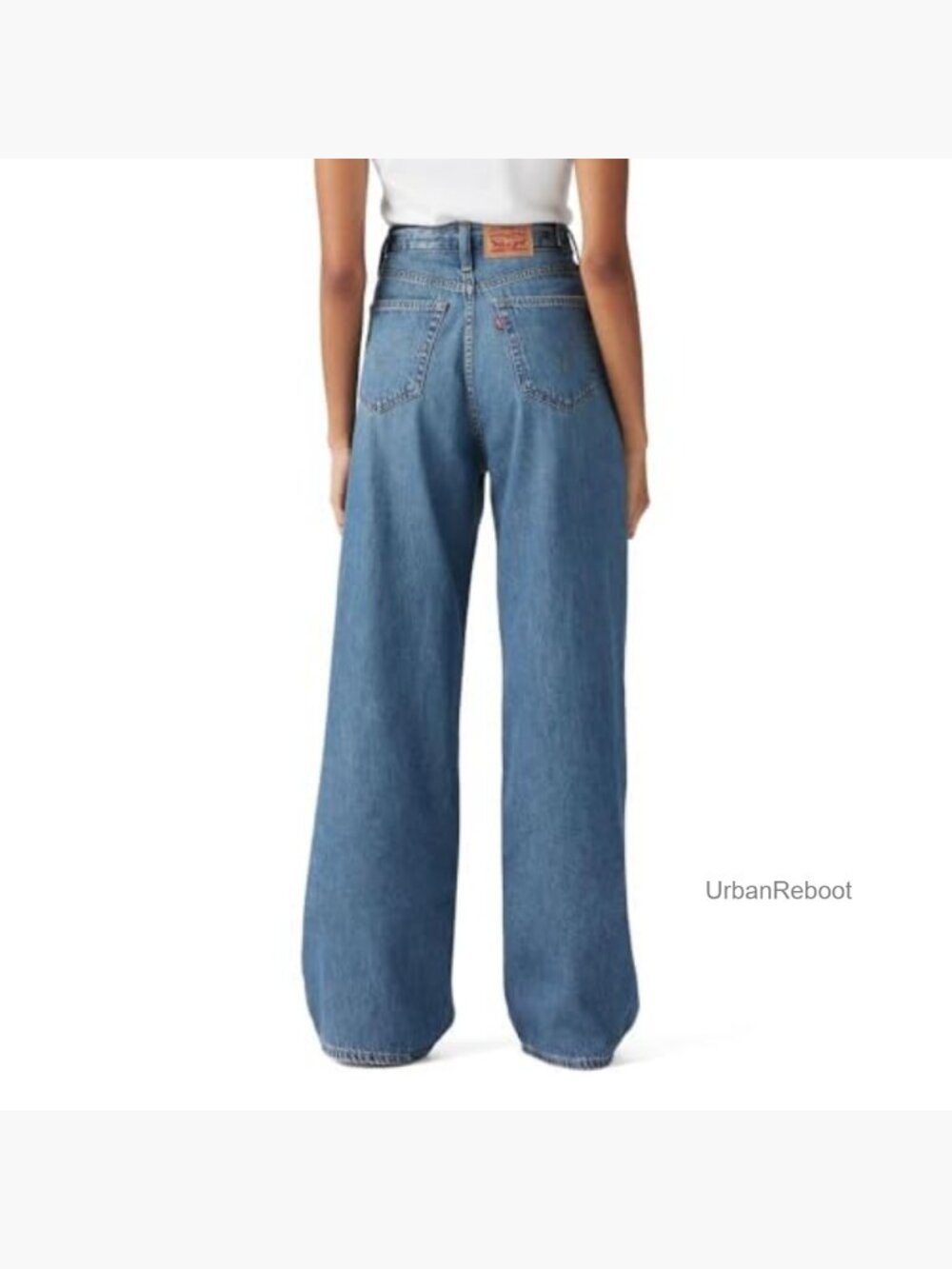 High Rise Baggy Wide Leg Jeans - Non-Stretch Cotton - 31" Inseam - Picture 2 of 6